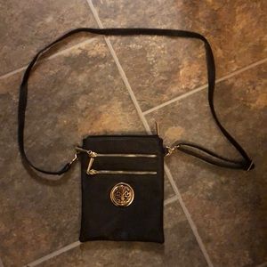 Dark brown leather crossbody - NWOT
